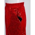 thumbnail image 6 of Hansber Boys Hip Hop Street Jazz Dance Outfit Kids Color Block Sleeveless Tank Top with Sequin Shorts Set Red 12, 6 of 7