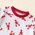 thumbnail image 6 of WIBACKER Toddler Baby Boy Summer Clothes 3M-3Y Infant Boys Outfit Lobster Print Short Sleeve T-Shirt Tops + Shorts Set, 6 of 10