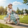 thumbnail image 2 of TLSUNNY Kids Ride-On Motorcycle, w/ LED Lights & Music, Real Engine Sounds, Backyard, Indoor, 2 of 10