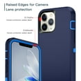 thumbnail image 2 of I-HONVA Compatible with iPhone 12 Pro Max Case,3-Layer Military Grade Drop Protection Anti-Slip Bumper Rugged Shockproof Dustproof Protection 6.7 inch Phone Case,Navy Blue, 2 of 7