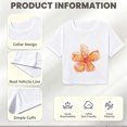 thumbnail image 6 of Women's Summer Cropped T Shirts Watercolor Flower Graphic Print tees Short Sleeve Casual Crop Tops, 6 of 7