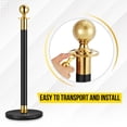thumbnail image 3 of EDTara Vip Crowd Control Barrier Set, Features Polished Stainless Steel Stanchion Posts With Black Velvet Ropes, Stylish Red Carpet Queue System for Cinema, Weddings, Parties, and Grand Openings, 3 of 7