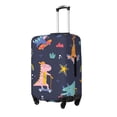 thumbnail image 2 of Disketp Cartoon Dinosaur Scooter Sport Blue Elastic Travel Luggage Cover Travel Suitcase Protective Cover For Trunk Case Apply To 18''-32'' Suitcase Cover (Luggage not included)-Small, 2 of 9