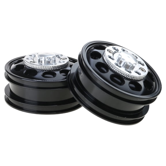 Yokua 2 Pieces Aluminum Alloy Front Wheel Rims for Tamiya Tractor Truck 1/14