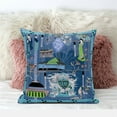 thumbnail image 3 of Amrita Sen Designs CAPL984FSDS-ZP-20x20 20 x 20 in. City Palace Suede Zippered Pillow with Insert - Blue, Green & Brown, 3 of 4