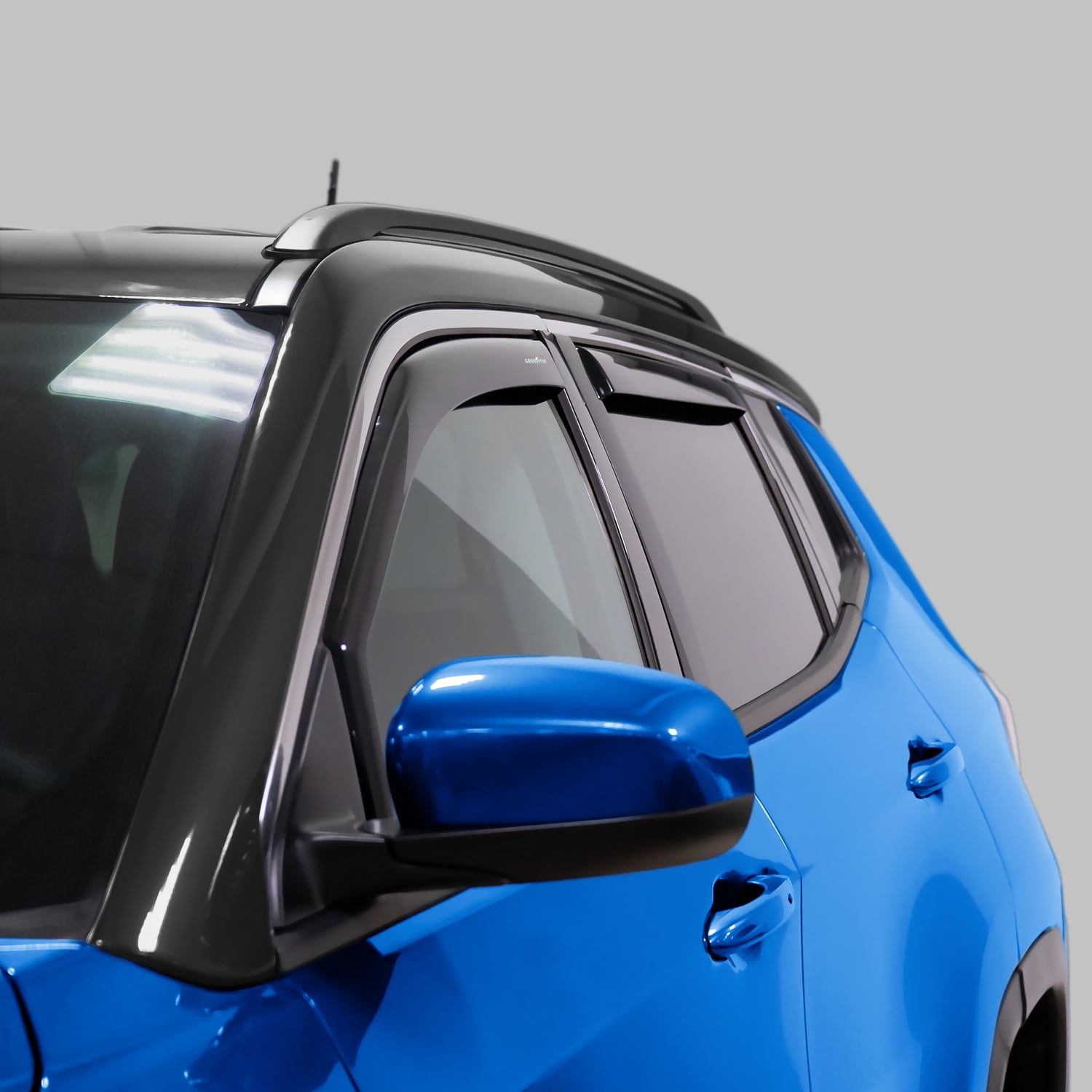 Goodyear Shatterproof in-Channel Window Deflectors for Jeep Compass 2017-2025, Rain Guards, Window Visors for Cars, Vent Deflector, Car Accessories, 4 pcs - GY003470
