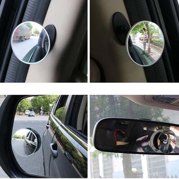 Espejo retrovisor automático, espejo retrovisor convexo HD de 360 grados de ancho para automóvil, espejos sin montura para puntos ciegos de vehículos, diseño fácil de usar