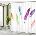 thumbnail image 5 of Ambesonne Feathers Shower Curtain, Watercolors, 69"Wx70"L, Multicolor, 5 of 5