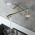 thumbnail image 4 of Modern Wall Mount Brushed Pot Filler Faucet Matte Black Matte, 4 of 5
