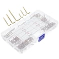 thumbnail image 3 of HEMOTON 120pcs L-shaped Screw Self-tapping Screws Picture Frame Hanging Screw Hooks Metal Screws, 3 of 8