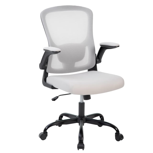 GloryStar High Back Mesh Office Chair, Ergonomic Design with Flip-Up Arms, Adjustable Lumbar Support, 330 lbs Capacity, Rolling Chair for Study or Work