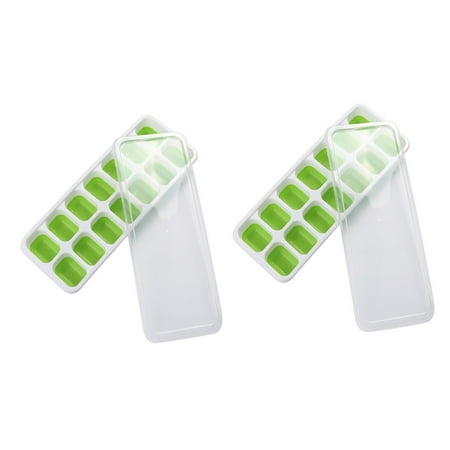 

Ice Lattice The Ice Cubes Tray Mold With Lid With 14 Ice Cubes Can Be Flexibly Stacked