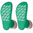 thumbnail image 2 of 2 Pairs Green Non Skid Hospital, Yoga, Pilates, Gripper Slipper Socks Men's or Women Size XL Ankle, 2 of 6
