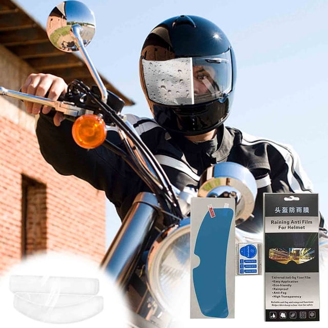 Motorcycle Helmet HD Rainproof Lens Sticker, Riding Helmet Rainproof Film, Transparent Durable, Eye Protection for Motorcycle Riding