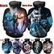 thumbnail image 4 of Nueva sudadera con capucha con estampado de astronauta divertido y a la moda para hombres y mujeres, sudadera informal de manga larga, chándal genial para hombre, 4 of 5