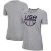 Women's Nike Heathered Gray USA Basketball Practice Performance T-Shirt