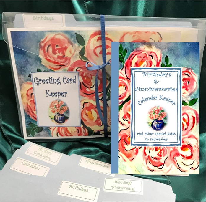 Greeting Card Keeper and Birthday & Anniversary Date Book