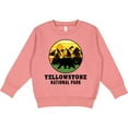 thumbnail image 2 of Inktastic Yellowstone National Park with Bear Mountains and Trees Cricle Toddler Sweatshirt, 2 of 4