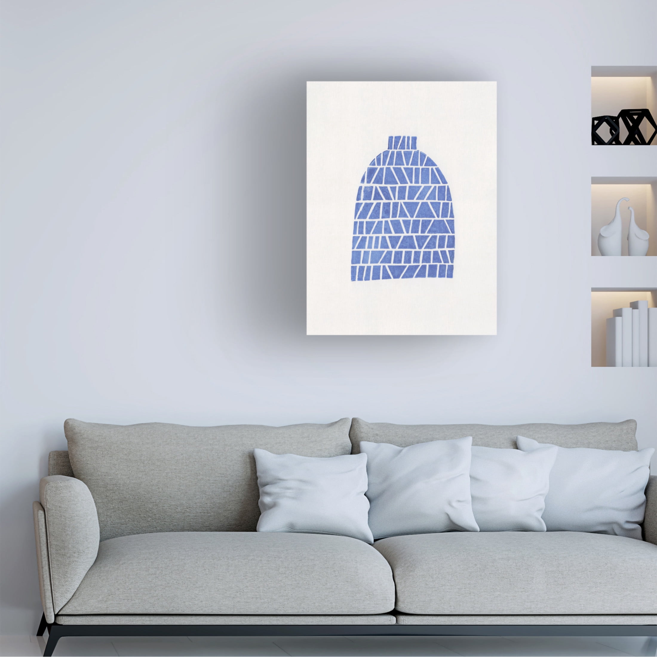 Trademark Fine Art Alisa Galitsyna Linocut Vase 5 Canvas Wall Art