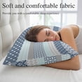 thumbnail image 5 of Boho Blue Aqua Pillow Covers 12"x20", Geometric Stripes Tribal Bohemia Retro Soft Brushed Microfiber Breathable Throw Pillow Covers, Pillowcase with Zipper for Couch Sofa Bedroom Living Room, 5 of 9