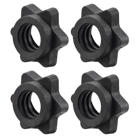 

Uxcell 25.4mm Plastic Anti-Slip Lock Collar Screw Dumbbell Hex Nut for Barbell 4 Pack