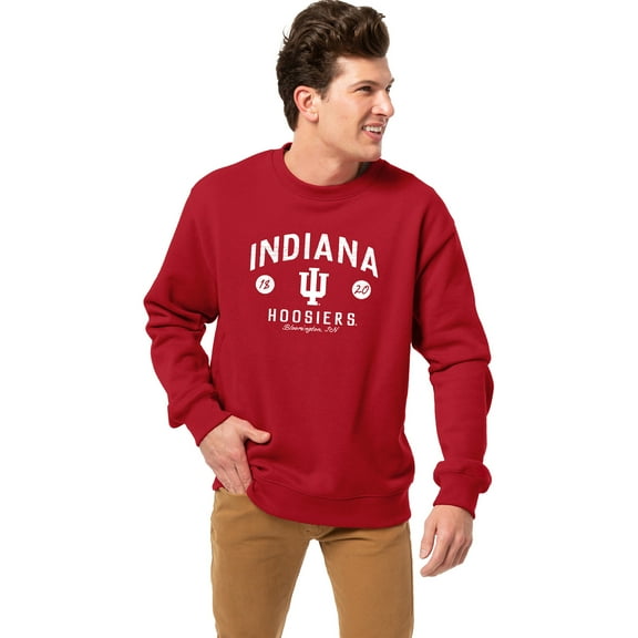 Men's League Collegiate Wear Crimson Indiana Hoosiers Essentials 2.0 Fleece Pullover Sweatshirt