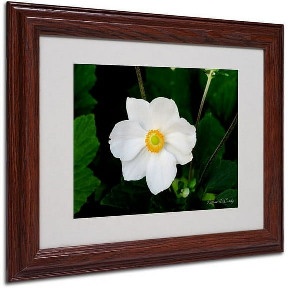 Trademark Art 'Big White Flower' Matted Framed Art by Kathie McCurdy