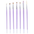 thumbnail image 1 of Miangastore Fingernail Brush 7 Pcs Violet Nail Art Brushes for Professional Use, 1 of 9