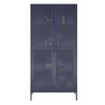 thumbnail image 4 of Channing Tall 2 Door Storage Cabinet-Mesh Metal Locker, Kelly Green, 4 of 9