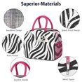 thumbnail image 4 of Insulated Lunch Bag for Women, Floral Print Oxford Fabric Lunch Box, Leakproof Thermal Cooler Tote for Work, School & Picnic, Leopard Animal Print, 4 of 5