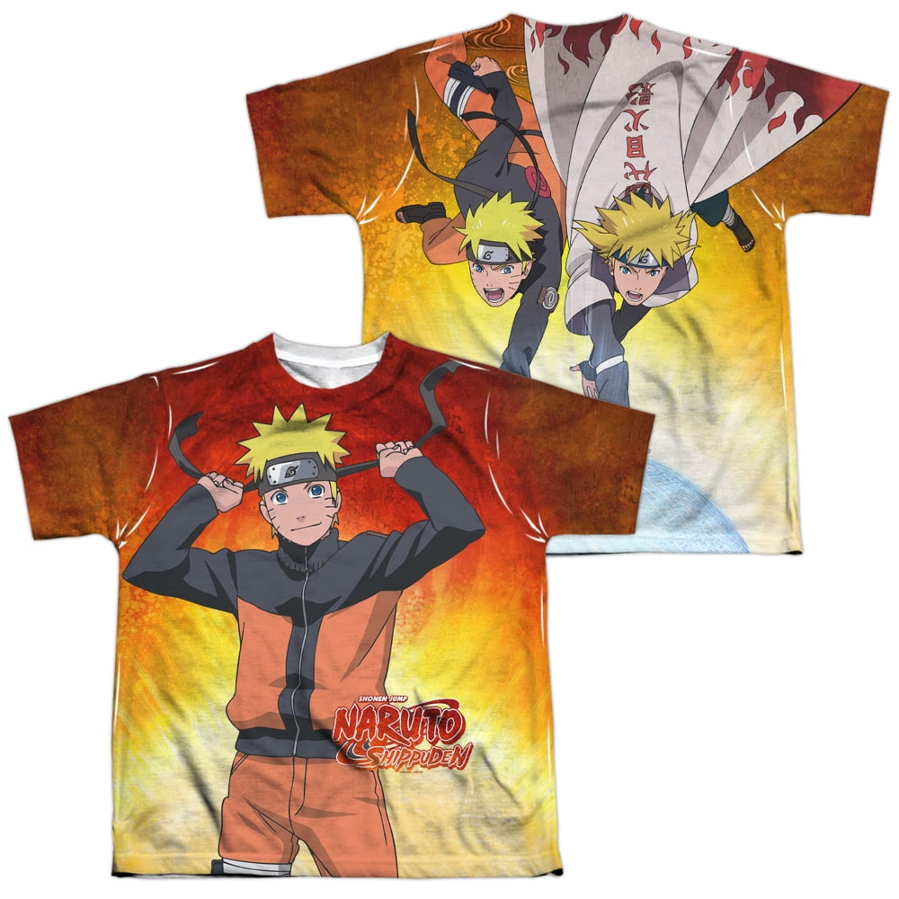 Trevco Naruto Naruto Front Back Print Youth Short Sleeve - naruto shippuden shirt roblox toffee art