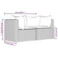 thumbnail image 4 of vidaXL Garden Corner Sofas with Cushions 2 pcs Grey Poly Rattan, 4 of 5