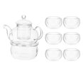 thumbnail image 2 of yotijay Teapot Set Borosilicate Glass Flower Heat Stabile Teacups Safe for, 2 of 9