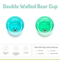 thumbnail image 3 of Melii Double-Walled Bear Cups - Blue and Mint - 2 Pack - for Toddlers, 3 of 6