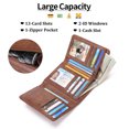 thumbnail image 3 of GAEKEAO Wallets for Women Small RFID Blocking Leather Trifold Ladies Wallets Credit Card Holder with Zipper Coin Pocket, 3 of 8