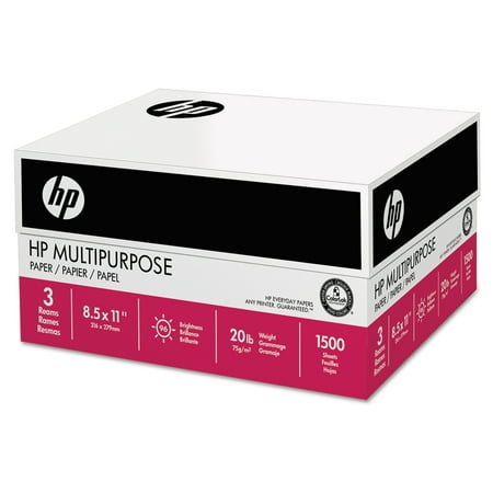 - HP Multipurpose Paper, 96 Brightness, 20 lb, 8-1/2