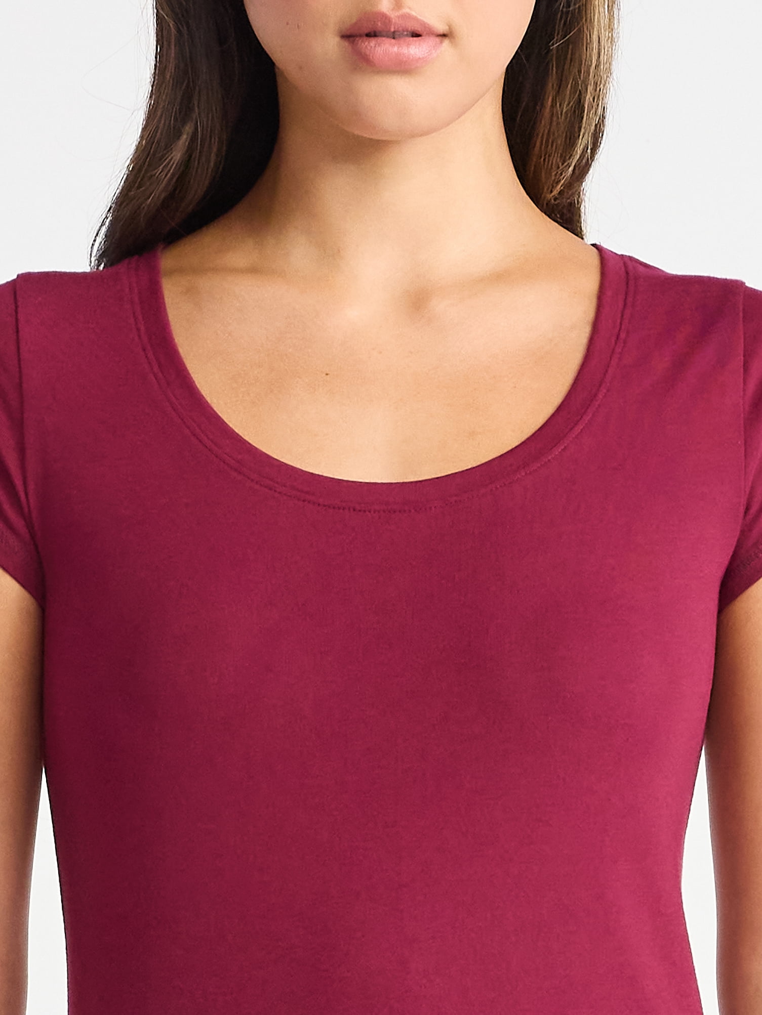 No Boundaries Short Sleeve Scoop Neck Tee, Women's XXS-XXXL