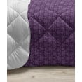 thumbnail image 3 of Eggplant Down Alternative Comforter, Polish White Orderly Polka Dots and Purple Background with Traditional Pattern, Microfiber Quilt for All Season, 5 Sizes, Purple White, by Ambesonne, 3 of 3