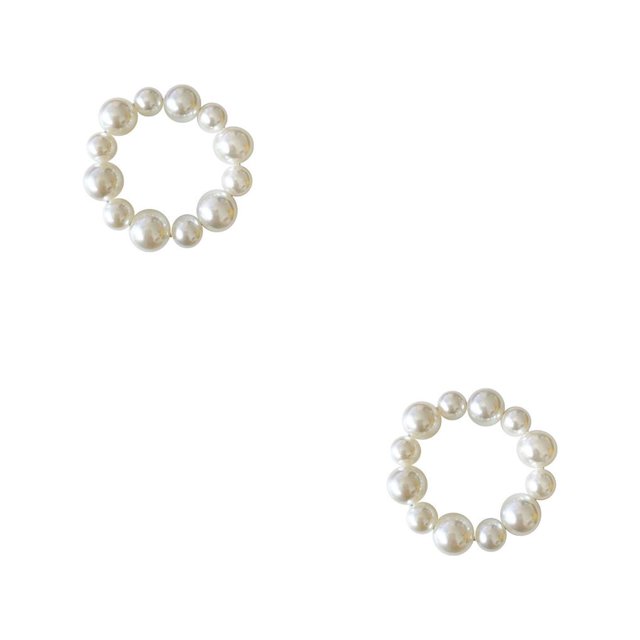 Guardurnaity Lazo para el cabello Estética Elegante Cuerda elástica Diadema Accesorios para la cabeza Große kleine Perle 2piezas Guardurnaity CBP263830
