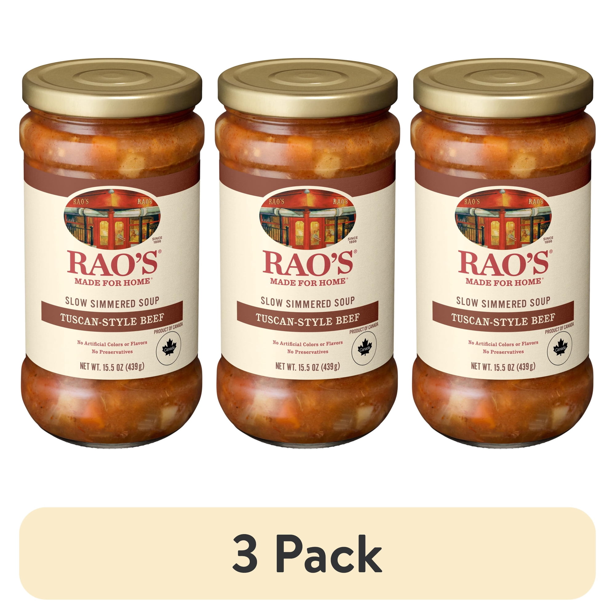 (3 pack) Rao’s Made for Home Tuscan-Style Beef Soup, 15.5 oz