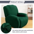thumbnail image 4 of Rosnek Stretch Recliner Slipcover with Pockets Furniture Chair Cover, Green (4 Pieces), 4 of 8