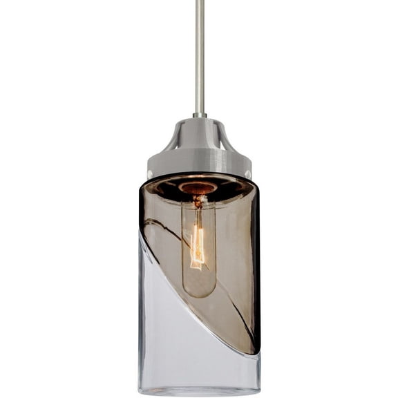 Besa Lighting - Blink - 1 Light Cord Pendant-Satin Nickel Finish-Transparent