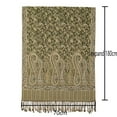 thumbnail image 2 of WREESH Women's Soft Wool Ethnic Style Blanket Shawl, Warm Paisley Tassels Scarf for Winter Comfort White, 2 of 3