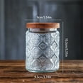 thumbnail image 3 of Pattern Glass Sealed Jar Large Tea Storage Jar Large Caliber Grains Jar Household Bottle, 3 of 6