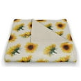 thumbnail image 3 of Creative Products Sunflower Pattern 50x60 Coral Fleece Blanket, 3 of 3