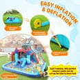 thumbnail image 4 of Veeboto Inflatable Bounce House, Kids Bounce Castle with 580W Blower, Water Slides, Climbing Walls, Jump Area, Basketball Hoop, Water Gun, Inflatable Castle for Indoor and Outdoor Playgrounds, 4 of 10
