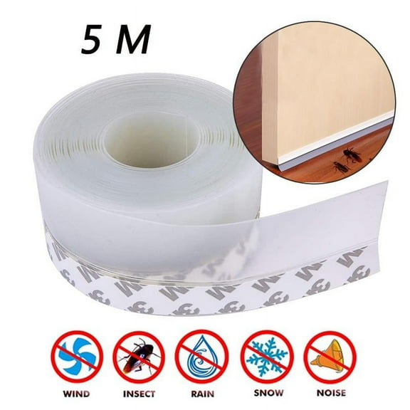MDHAND 10pks Seal Strip Transparent Windproof Silicone, Bar Door Insect Proof and Noise Prevention Sealing Strip, Weather Stripping Self-Adhesive Home Bottom Sweep Stopper(45mm)