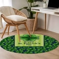 thumbnail image 4 of Small Round Rug 3Ft Washable Non-Slip, Happy St. Patrick's Day Circle Area Rugs for Living Room Bedroom, Spring Lucky Grass Watercolor Indoor Floor Mats Carpet Runner for Home Decor, 4 of 8