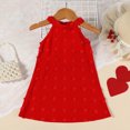 thumbnail image 5 of WERYOUNG Toddler Girls Dresses Sleeveless Crewneck Solid Color Floral Dress Dance Party Dresses Trendy 9-12 Months, 5 of 8