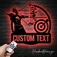 thumbnail image 2 of Handmadetneonsign Custom Name Archery Girl Metal Wall Art LED Light - Personalized Girl Archer Name Sign, 2 of 5